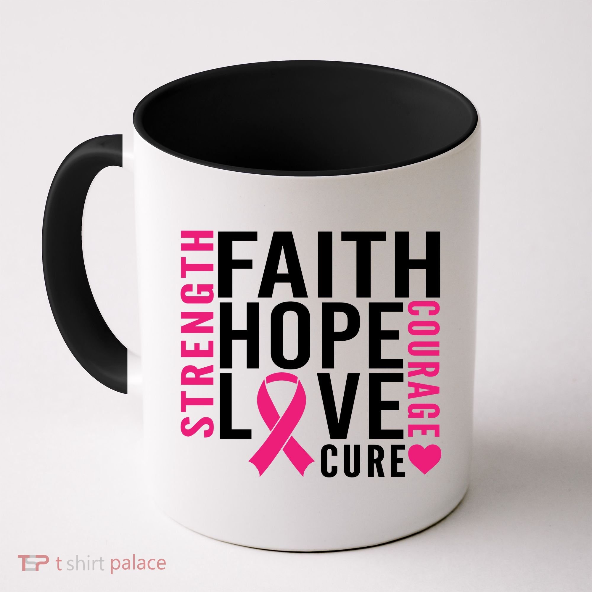 Breast Cancer Faith Hope Love Courage Coffee Mug