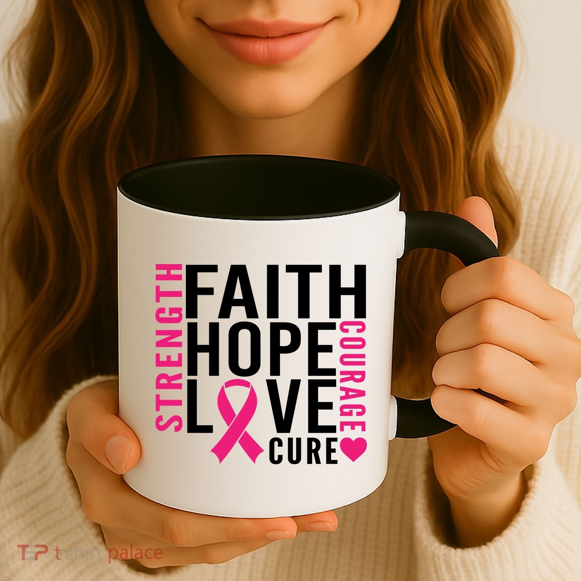 Breast Cancer Faith Hope Love Courage Coffee Mug