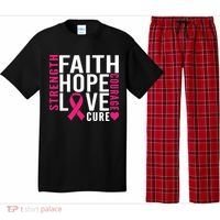 Breast Cancer Faith Hope Love Courage Pajama Set thumb 0