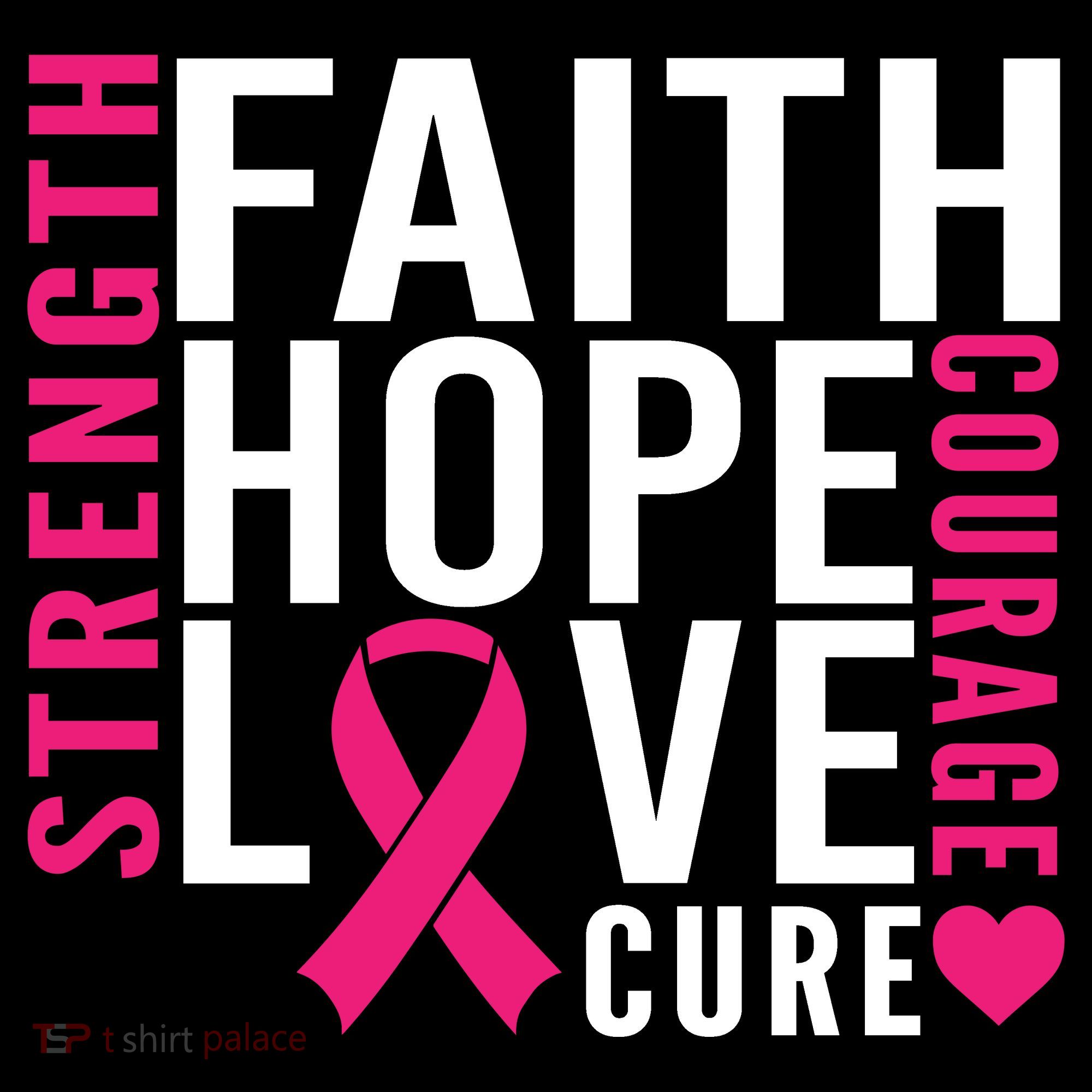 Breast Cancer Faith Hope Love Courage Women's Hoodie