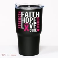 Breast Cancer Faith Hope Love Courage Tumbler thumb 0