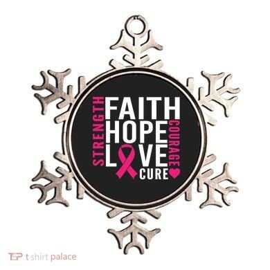 Breast Cancer Faith Hope Love Courage Ornament