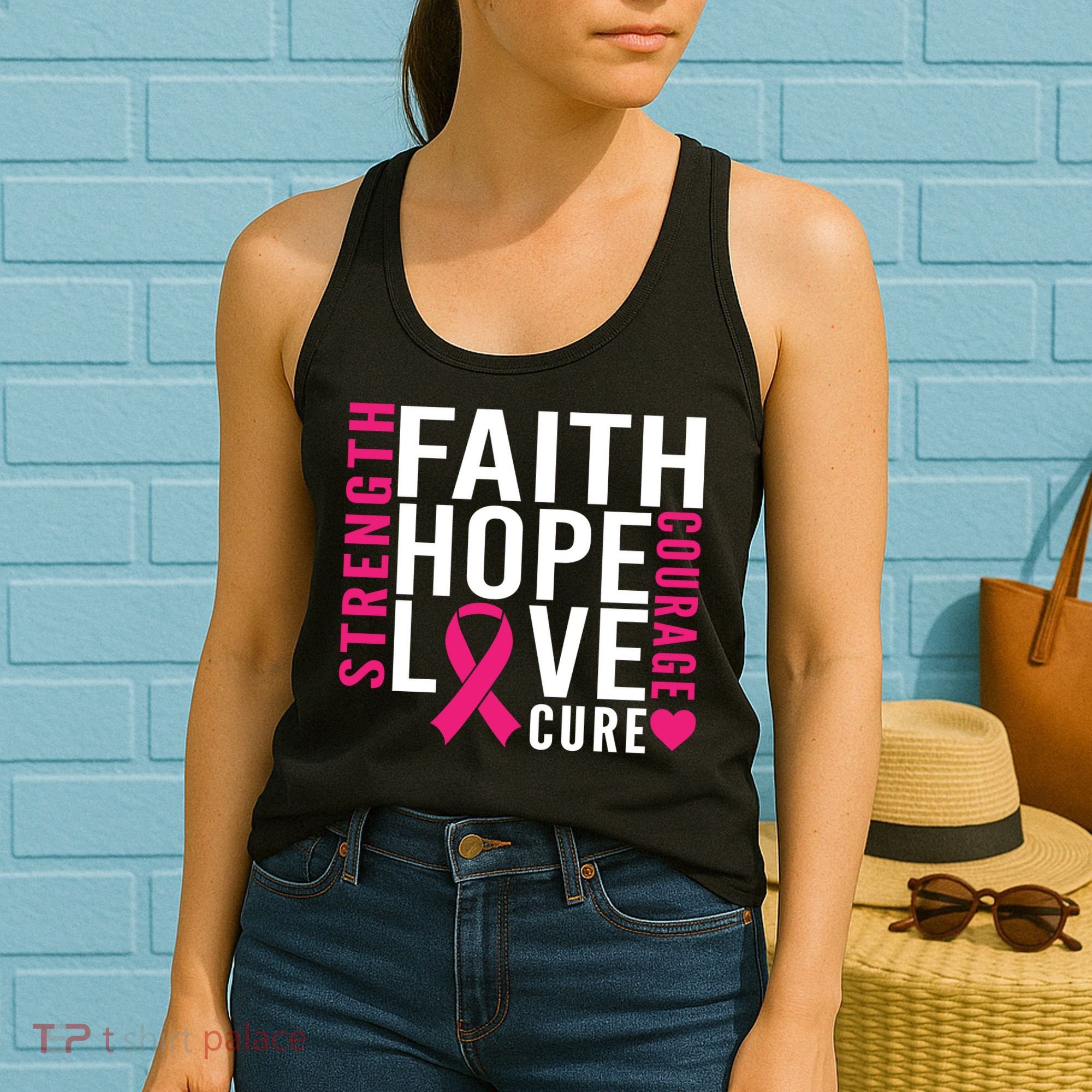 Breast Cancer Faith Hope Love Courage Women's Tank Top