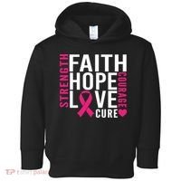 Breast Cancer Faith Hope Love Courage Toddler Hoodie thumb 0