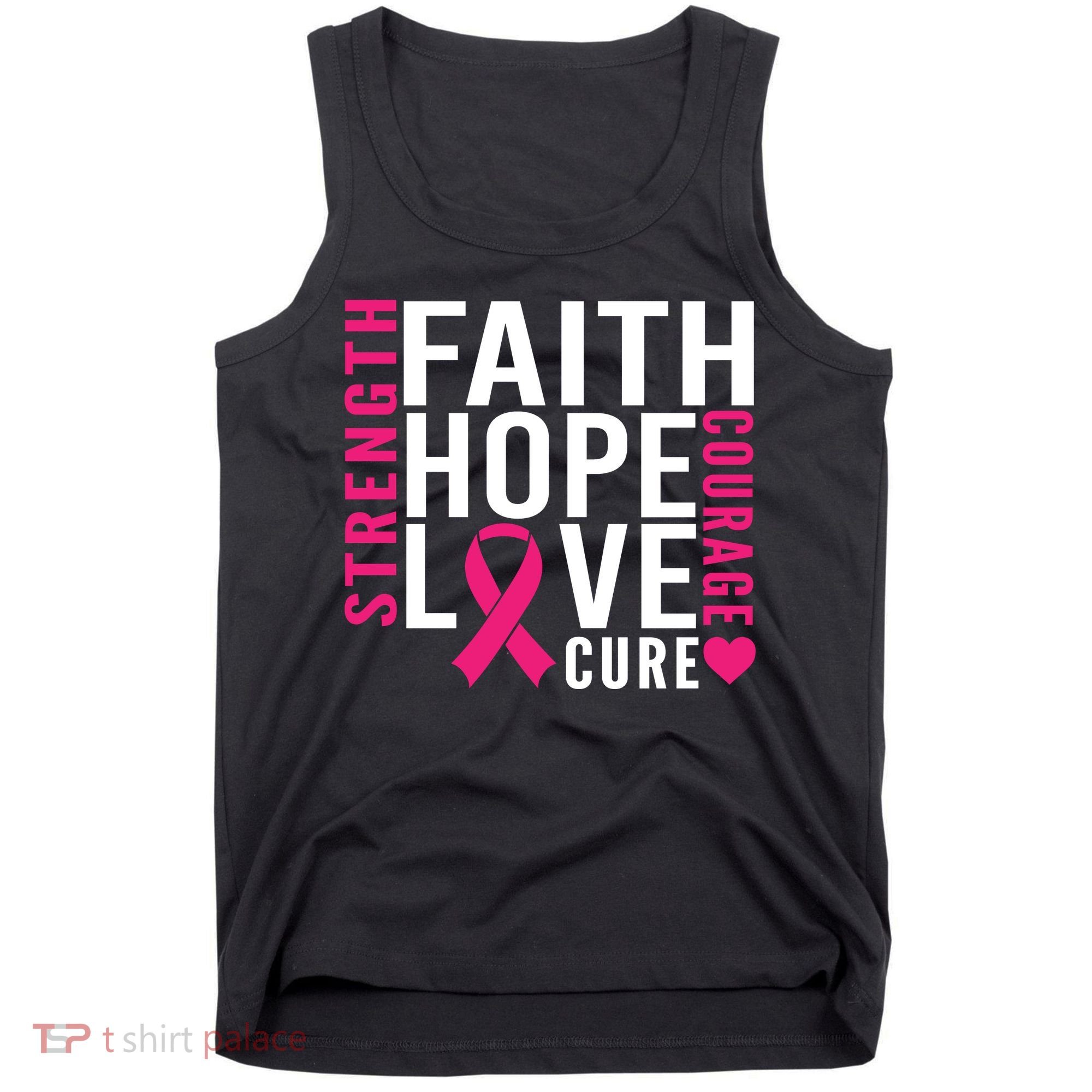 Breast Cancer Faith Hope Love Courage Tank Top