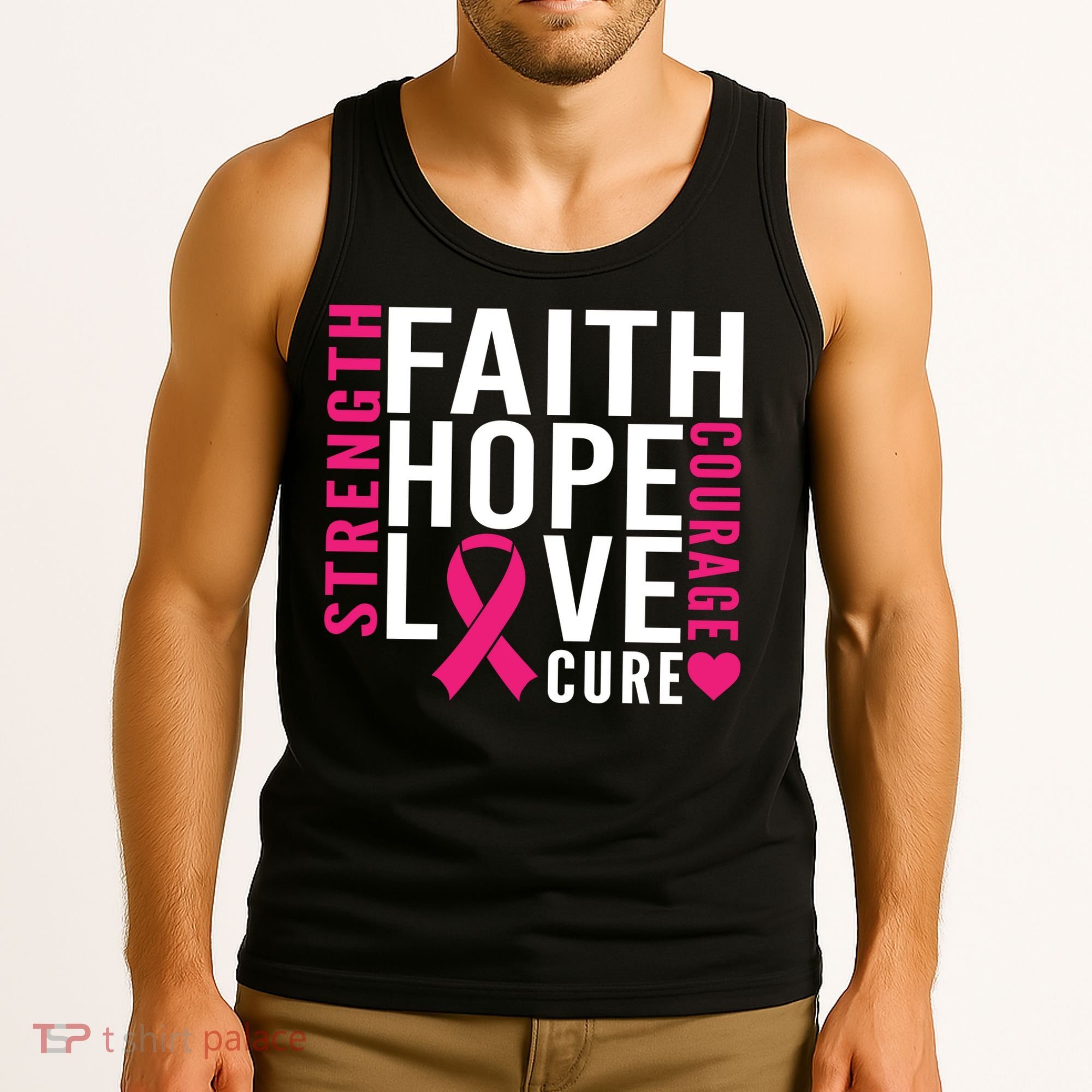 Breast Cancer Faith Hope Love Courage Tank Top