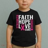 Breast Cancer Faith Hope Love Courage Toddler T-Shirt thumb 2