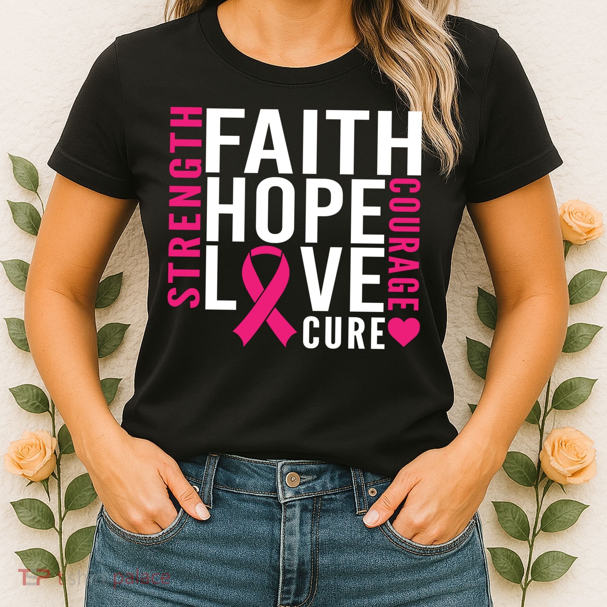 Breast Cancer Faith Hope Love Courage Women's T-Shirt