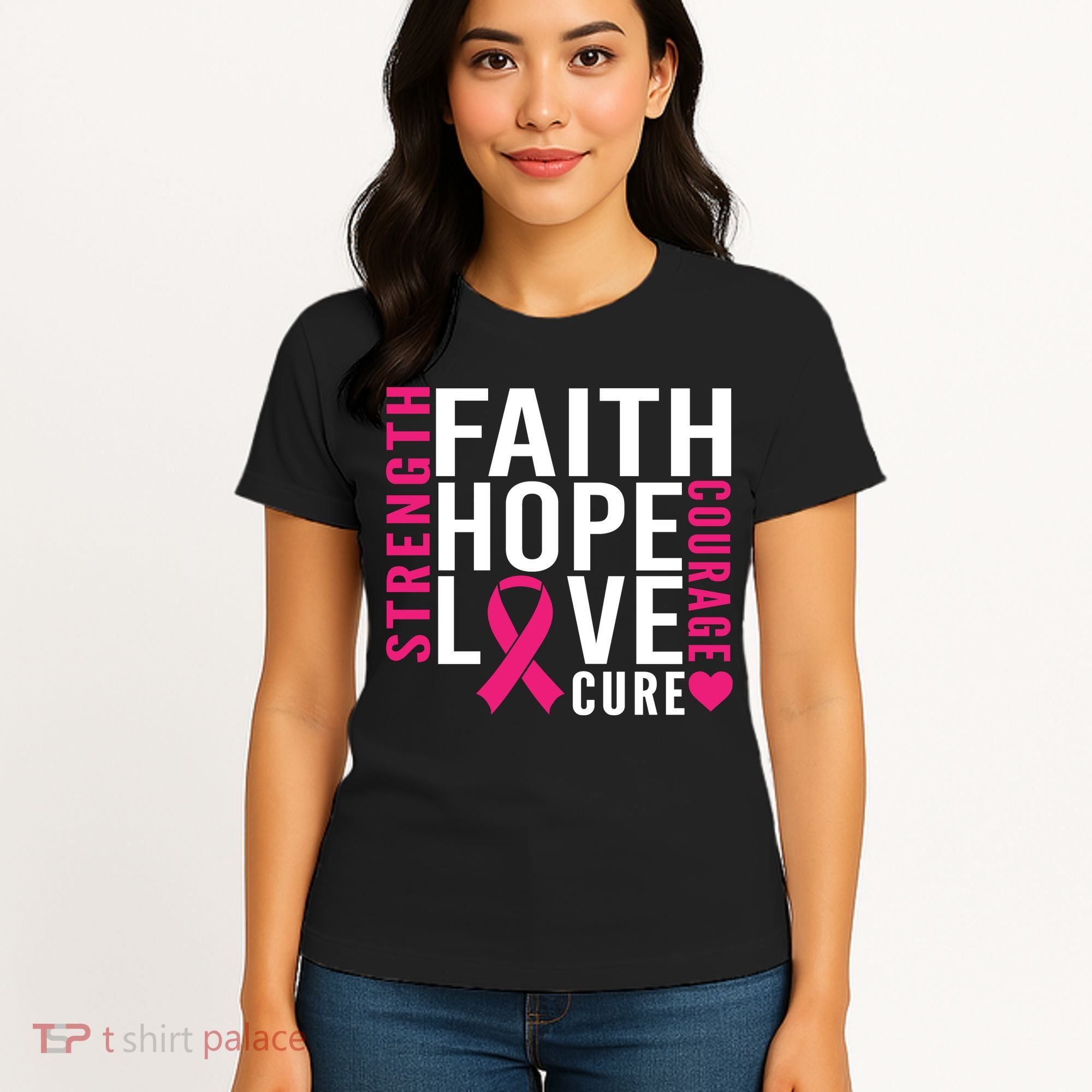 Breast Cancer Faith Hope Love Courage Women's T-Shirt