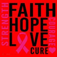 Breast Cancer Faith Hope Love Courage Santa Hat thumb 1