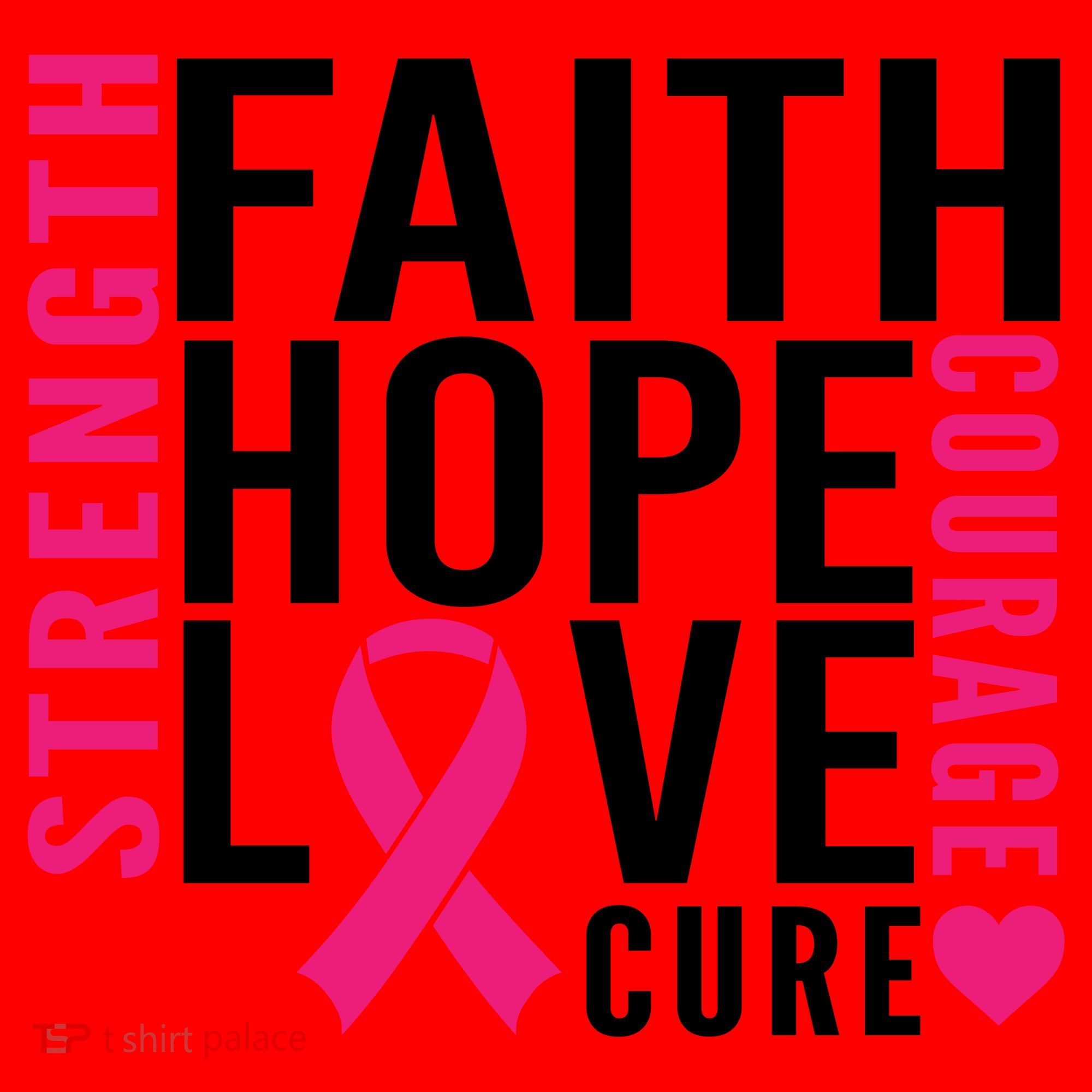 Breast Cancer Faith Hope Love Courage Santa Hat