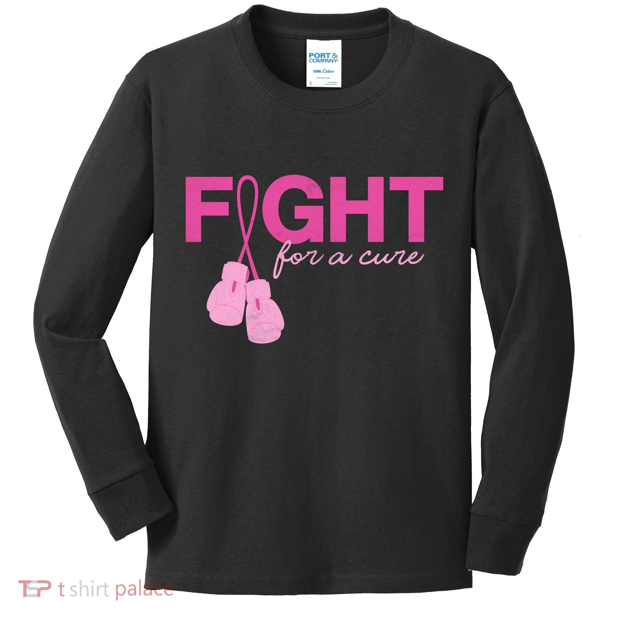 Breast Cancer Fight For A Cure Kids Long Sleeve Shirt