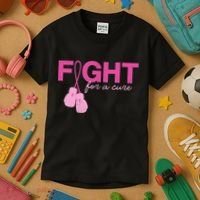 Breast Cancer Fight For A Cure Kids T-Shirt thumb 3