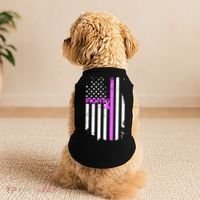 Breast Cancer Fight Ribbon Flag Doggie Tank thumb 2