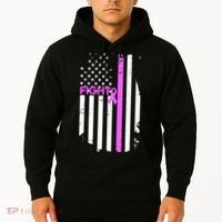 Breast Cancer Fight Ribbon Flag Hoodie thumb 2