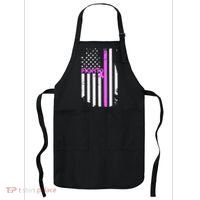 Breast Cancer Fight Ribbon Flag Apron thumb 0