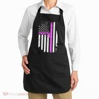 Breast Cancer Fight Ribbon Flag Apron thumb 2