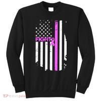 Breast Cancer Fight Ribbon Flag Sweatshirt thumb 0