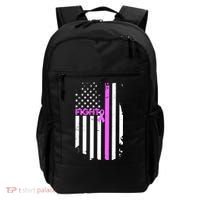 Breast Cancer Fight Ribbon Flag Backpack thumb 0