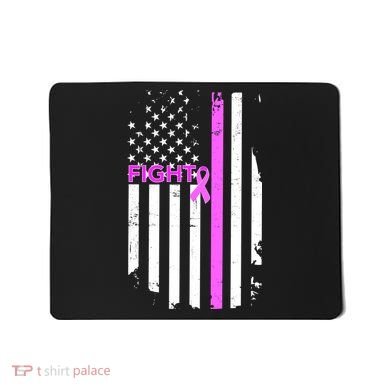 Breast Cancer Fight Ribbon Flag Mousepad