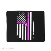 Breast Cancer Fight Ribbon Flag Mousepad thumb 0