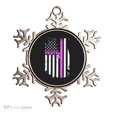 Breast Cancer Fight Ribbon Flag Ornament