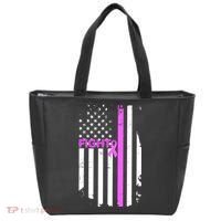 Breast Cancer Fight Ribbon Flag Tote Bag thumb 0