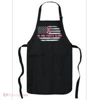 Breast Cancer Flag No One Fights Alone Apron thumb 0
