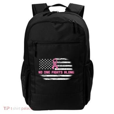 Breast Cancer Flag No One Fights Alone Backpack