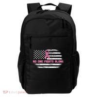 Breast Cancer Flag No One Fights Alone Backpack thumb 0