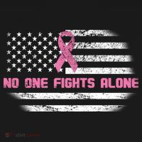 Breast Cancer Flag No One Fights Alone Bucket Hat thumb 4