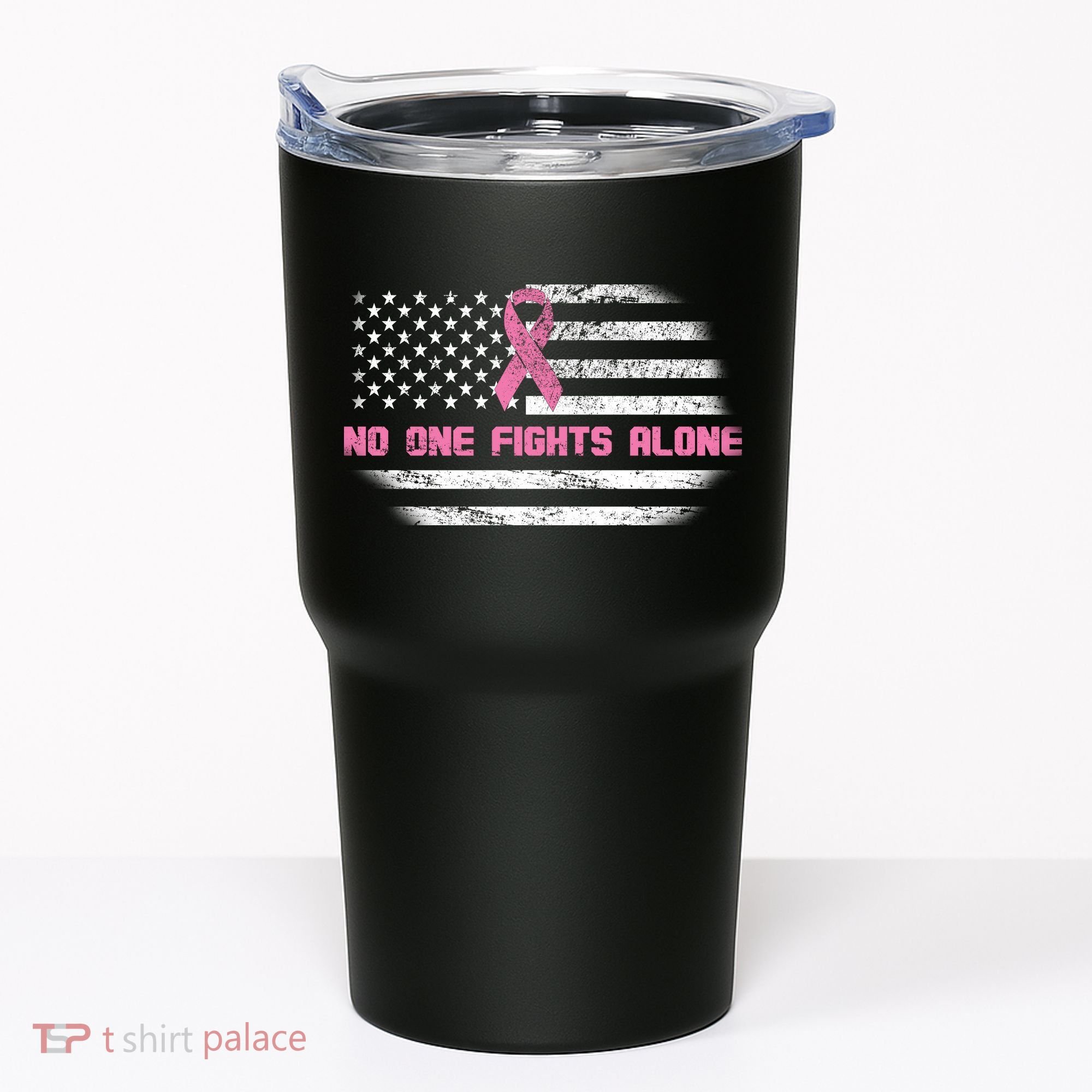 Breast Cancer Flag No One Fights Alone Tumbler