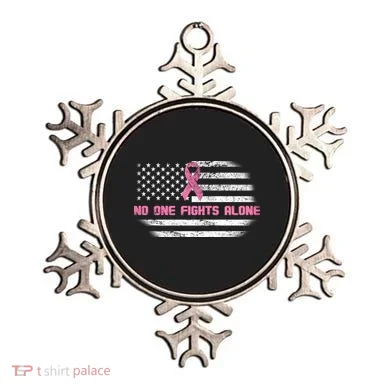 Breast Cancer Flag No One Fights Alone Ornament