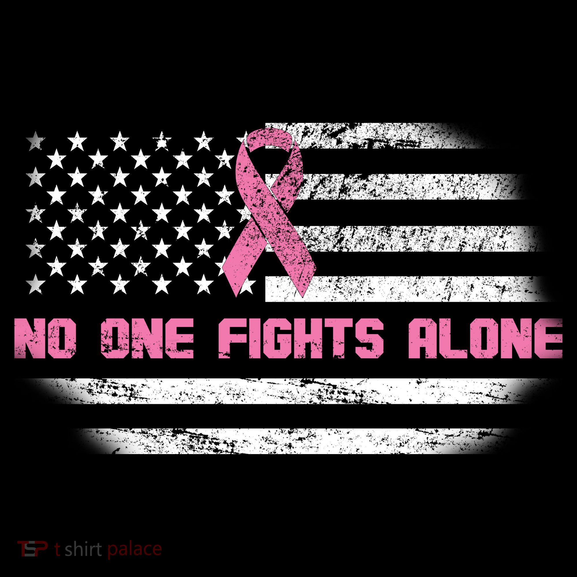 Breast Cancer Flag No One Fights Alone Women's Tank Top
