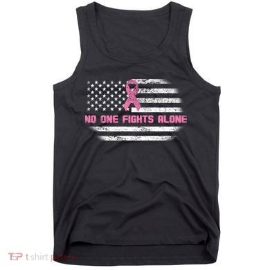 Breast Cancer Flag No One Fights Alone Tank Top
