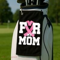 Breast Cancer For My Mom Golf Towel thumb 2