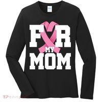 Breast Cancer For My Mom Women's Long Sleeve Shirt thumb 0