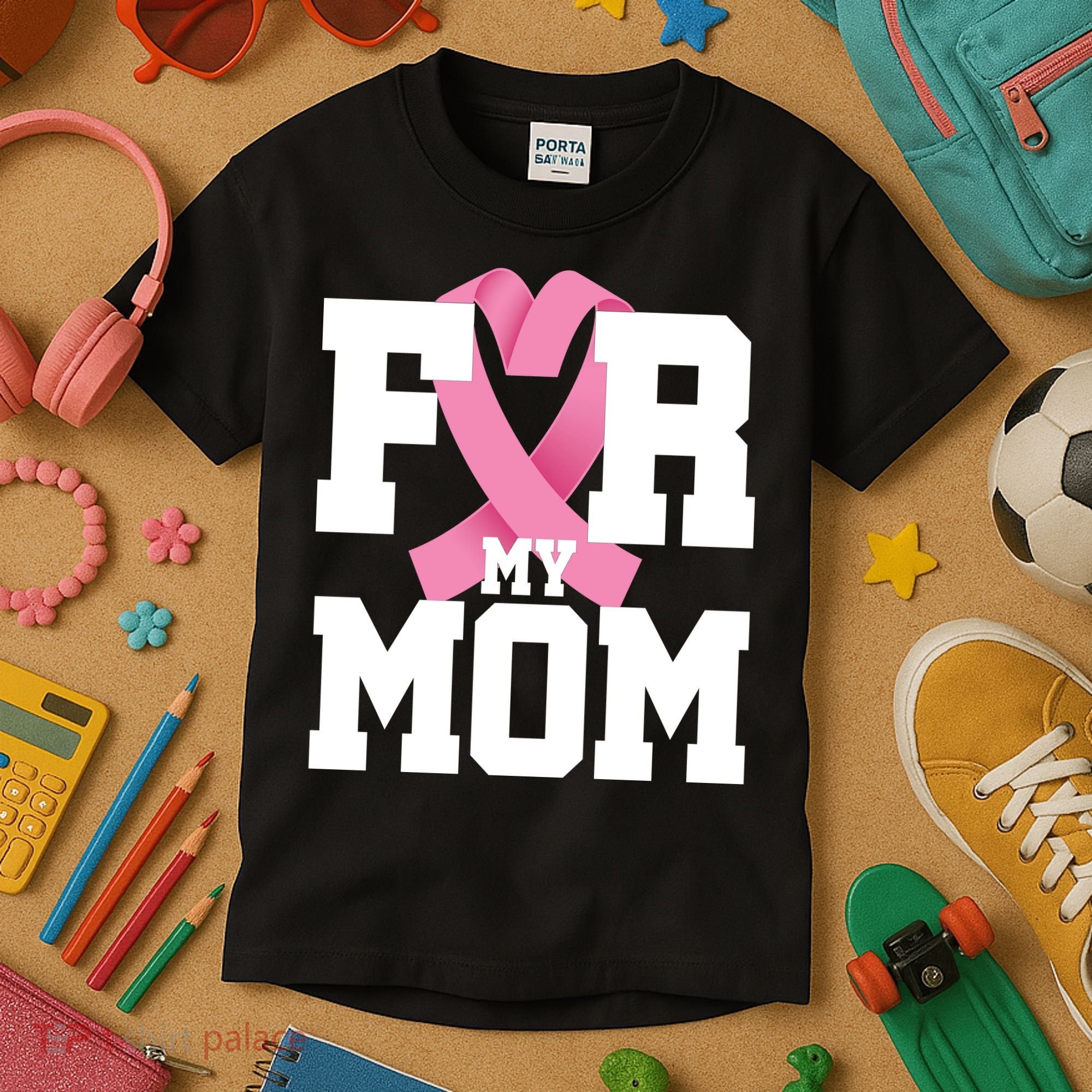 Breast Cancer For My Mom Kids T-Shirt