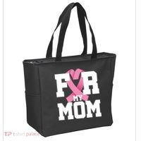 Breast Cancer For My Mom Tote Bag thumb 2