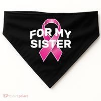 Breast Cancer For My Sister USA-Made Doggie Bandana thumb 0