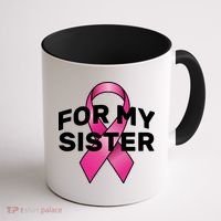 Breast Cancer For My Sister Coffee Mug thumb 1