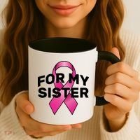 Breast Cancer For My Sister Coffee Mug thumb 3