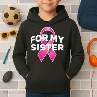 Breast Cancer For My Sister Kids Hoodie thumb 2