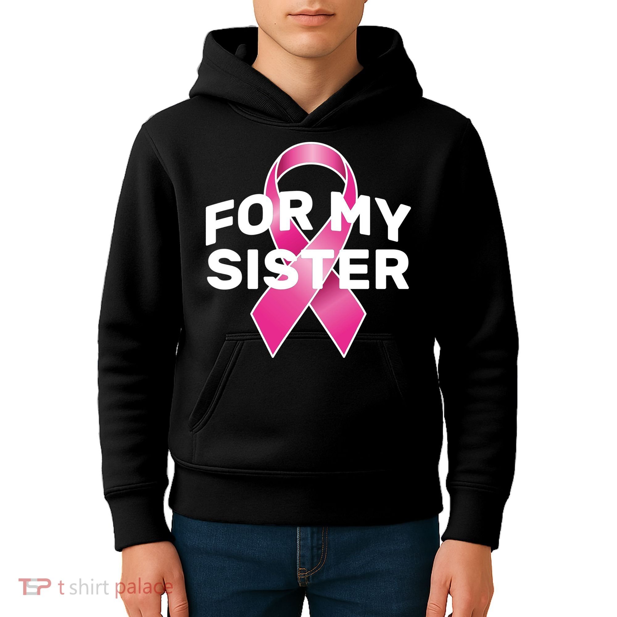 Breast Cancer For My Sister Kids Hoodie