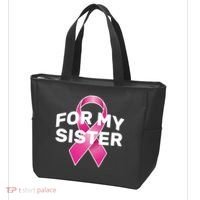 Breast Cancer For My Sister Tote Bag thumb 3