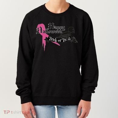 Breast Cancer Happy Halloween Skeleton Women's Sweatshirt