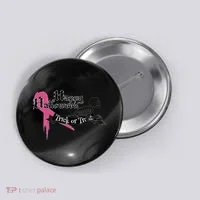 Breast Cancer Happy Halloween Skeleton Button thumb 0