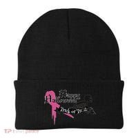Breast Cancer Happy Halloween Skeleton Beanie thumb 0