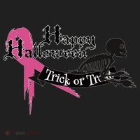 Breast Cancer Happy Halloween Skeleton Beanie thumb 2