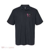 Breast Cancer Happy Halloween Skeleton Polo thumb 0